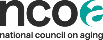 National Council on Aging Logo - Blue and orange sans-serif type